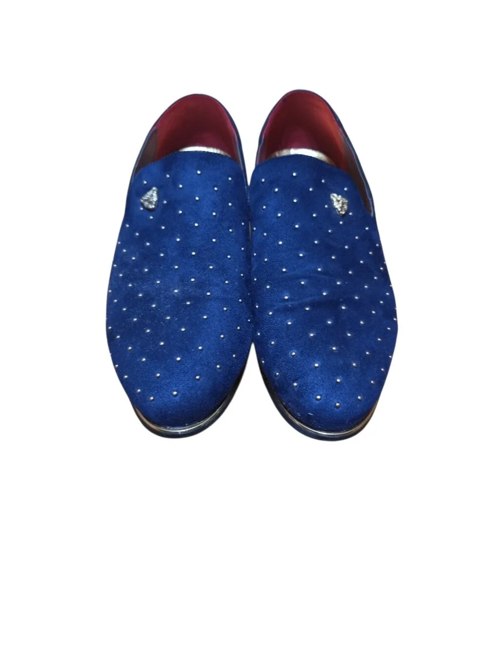 Men's Navy Studded Slip-On Shoes | Size 10